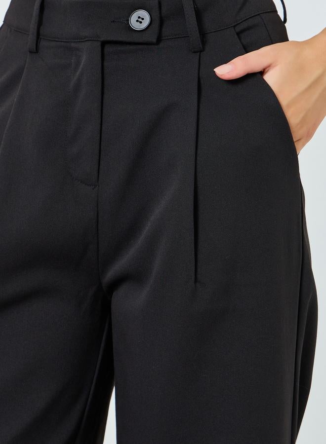 Styli Women Black Wide Leg Pants - Image 3